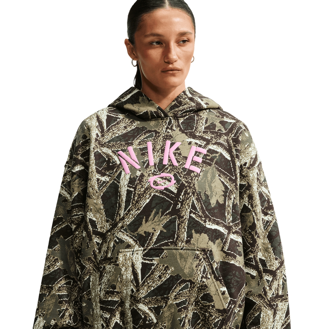 Nike Womens Studio Fleece Oversized Pullover Hoodie