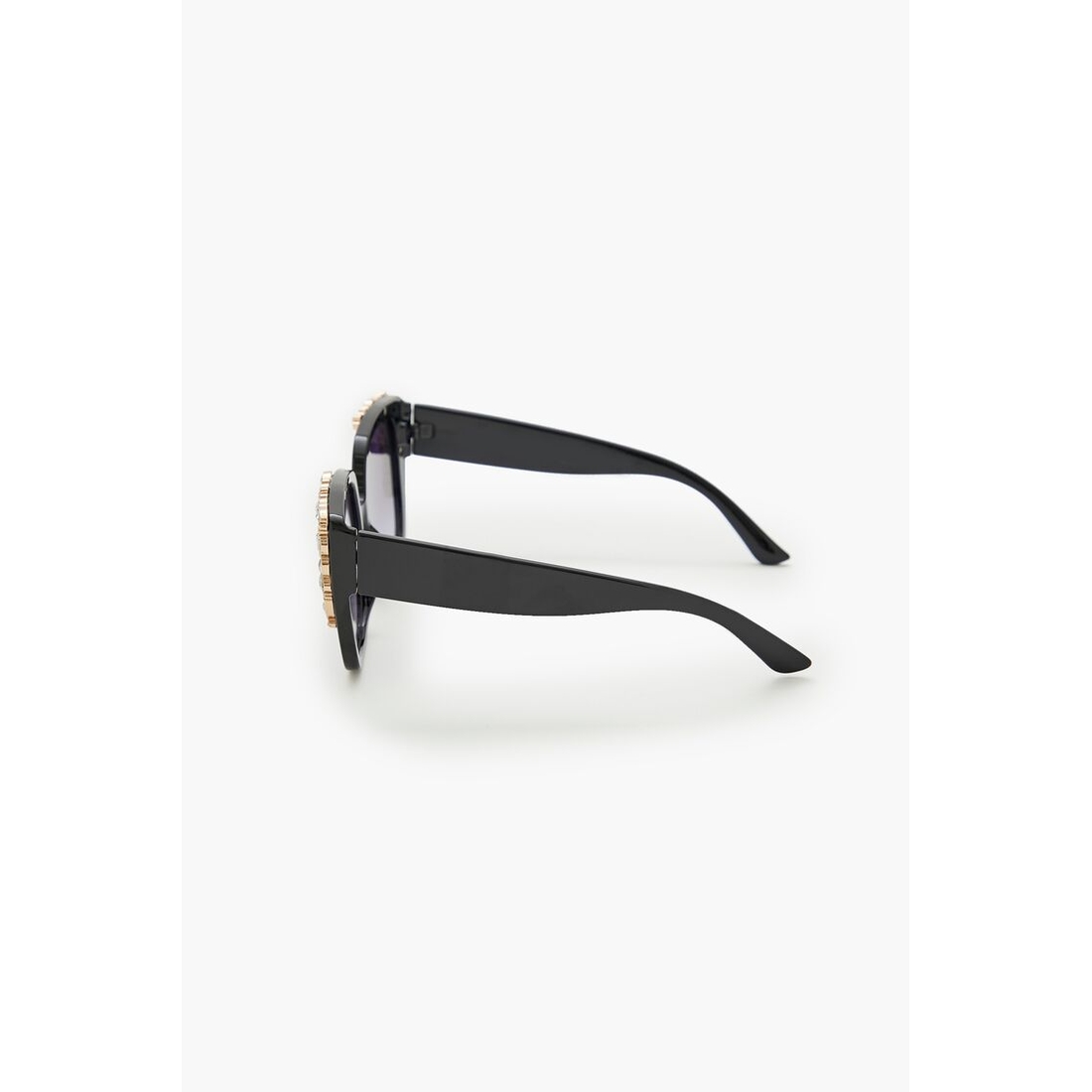 Forever 21 Women's Faux Gem Cat-Eye Sunglasses available now