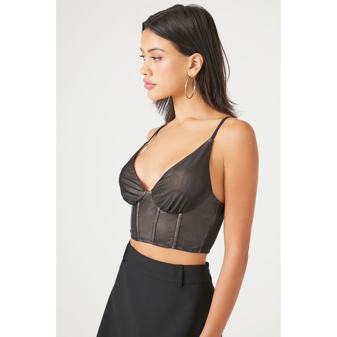Forever 21 Women's Bustier Cropped Cami available now at The Forever 21 Women's Bustier Cropped Cami available now at The