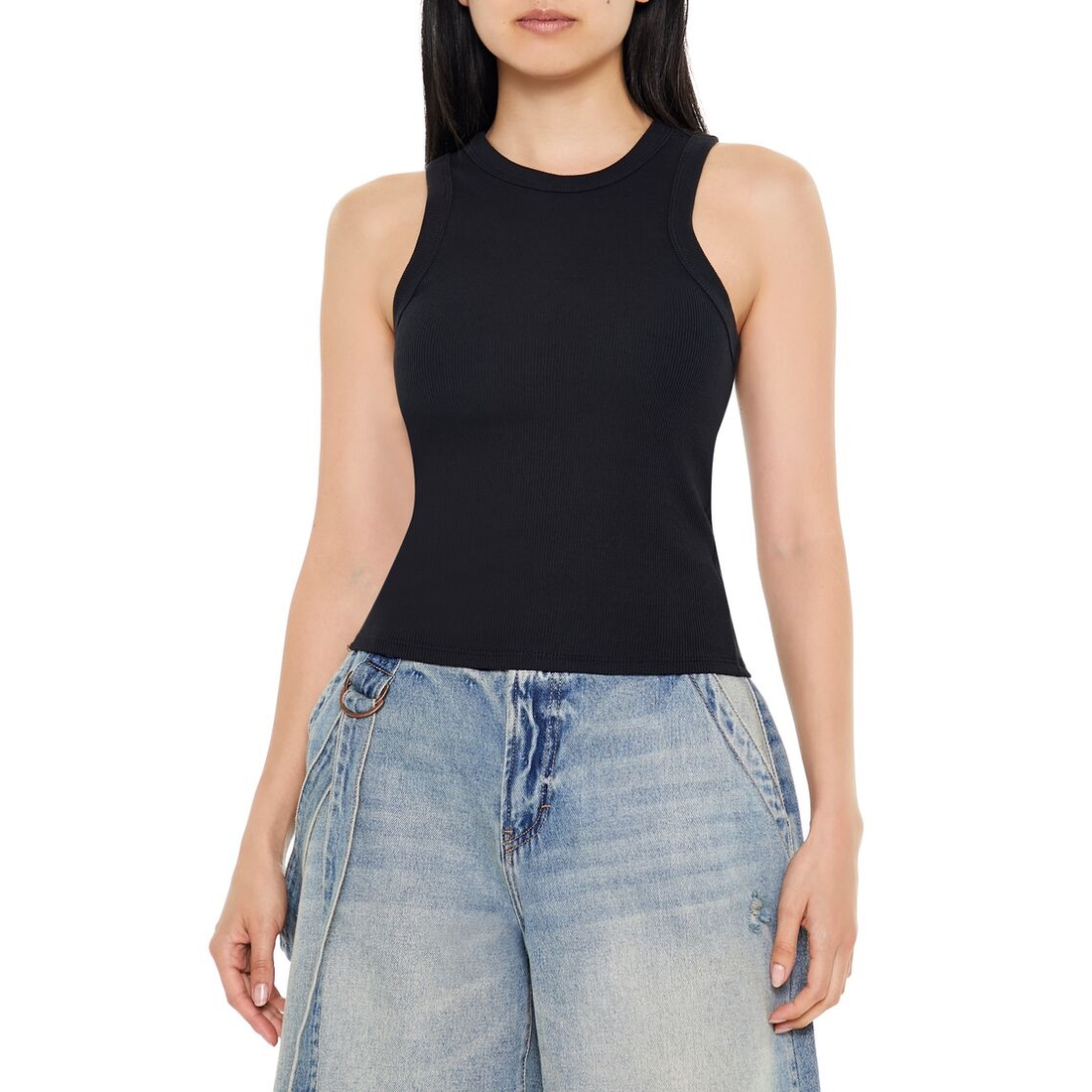 Racerback Tank Black Sleeveless Top Forever 21 Forever 21 Tank Top