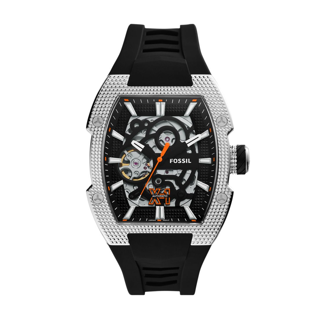 Fossil Men's Machine X1 Automatic Black Silicone Watch