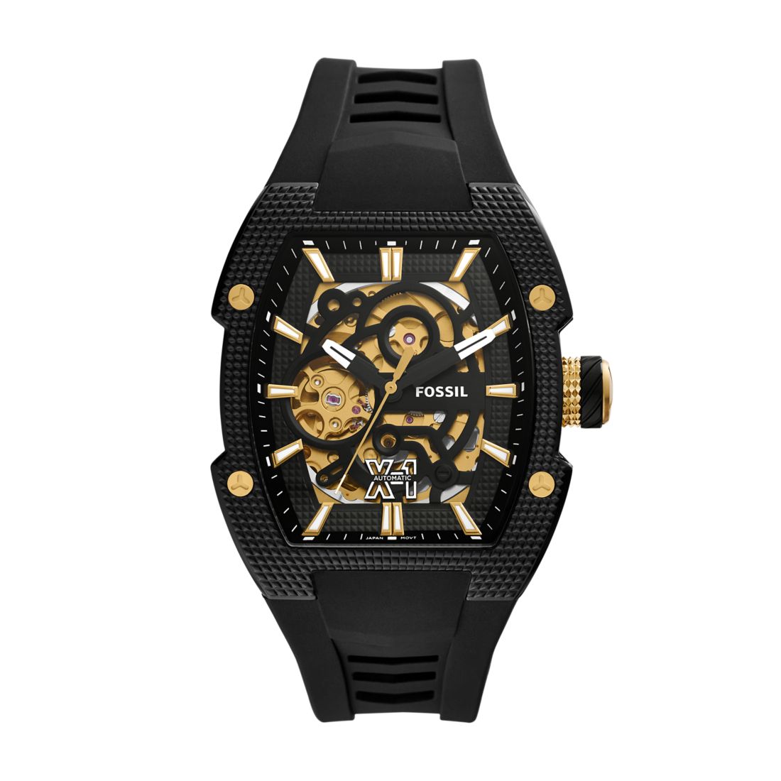 Fossil Men's Machine X1 Automatic Two-Tone Silicone Watch