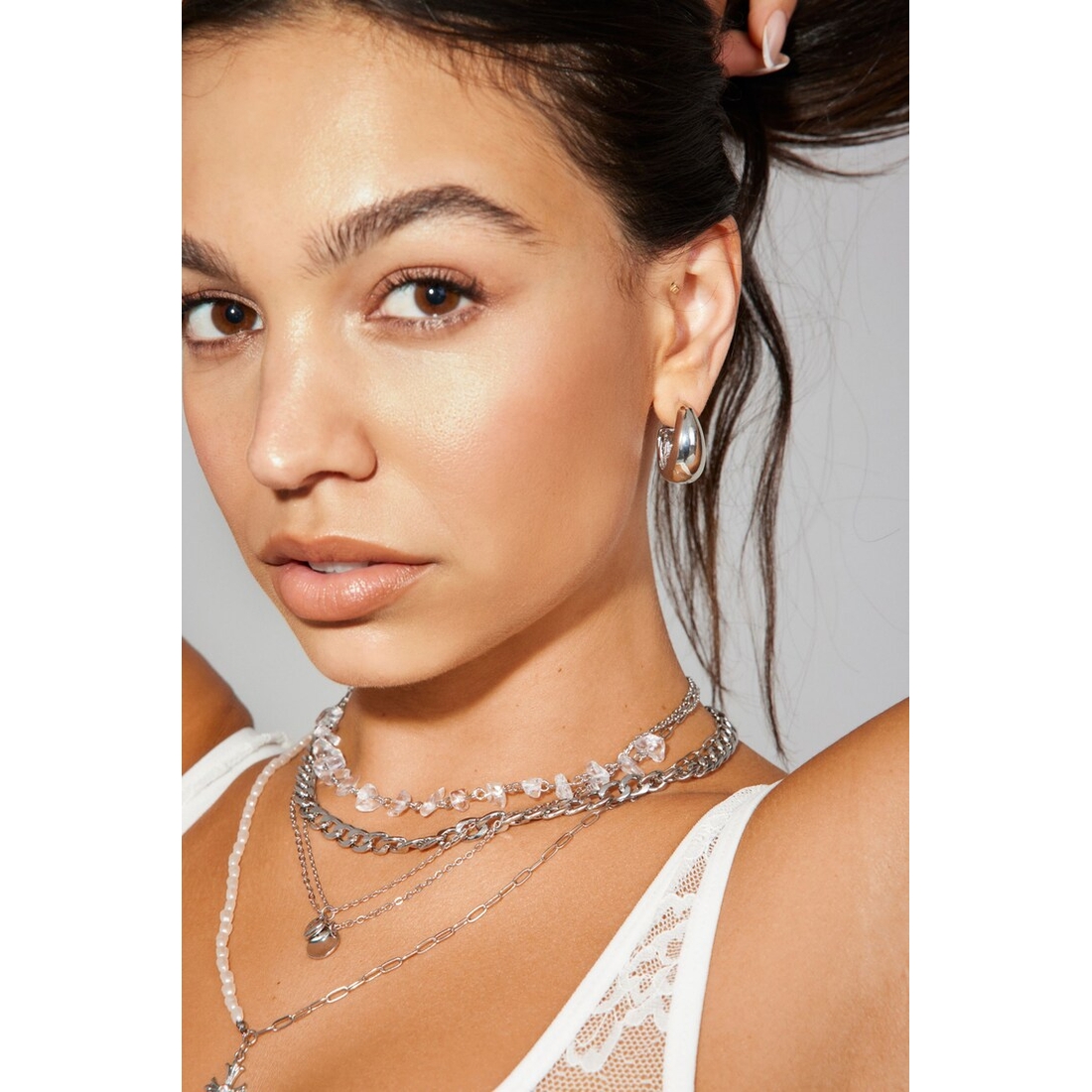 Garage 3 Pack Textured Hoop Earrings
