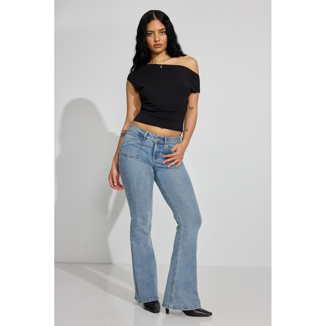 Garage Low Rise Flare Jeans