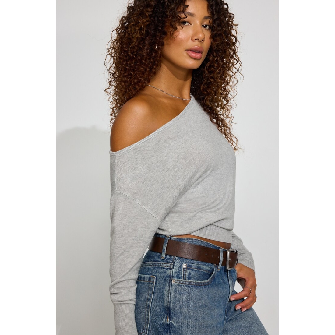 Garage Rae Asymmetric Fine Sweater