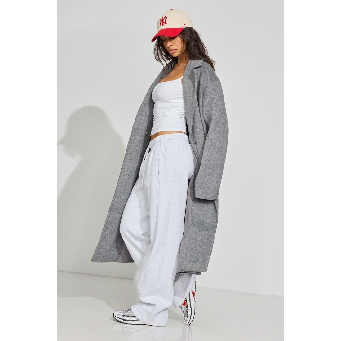 Garage Oversized Long Felted Trench Coat