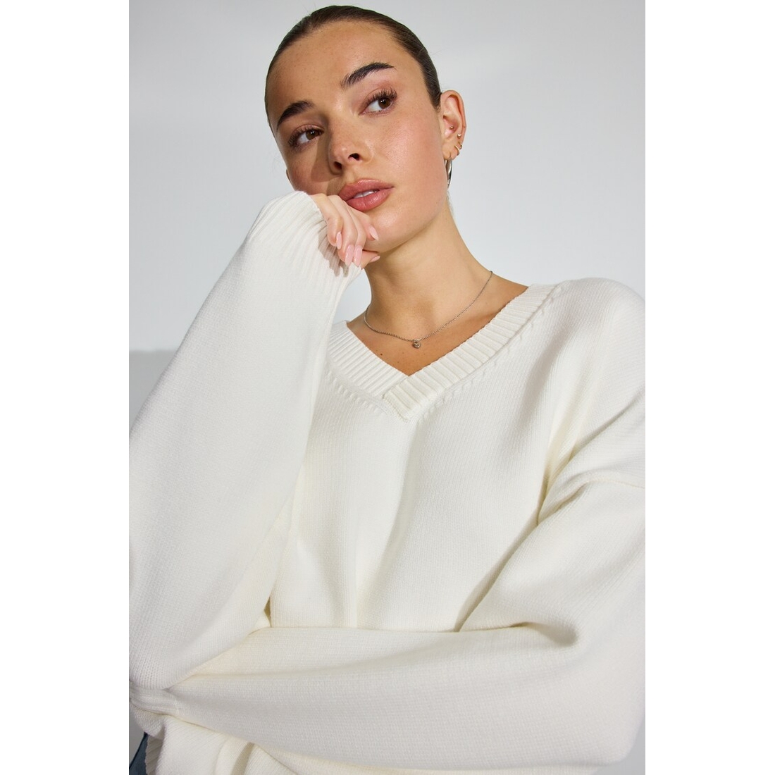 Garage V-Neck Oversized Sweater