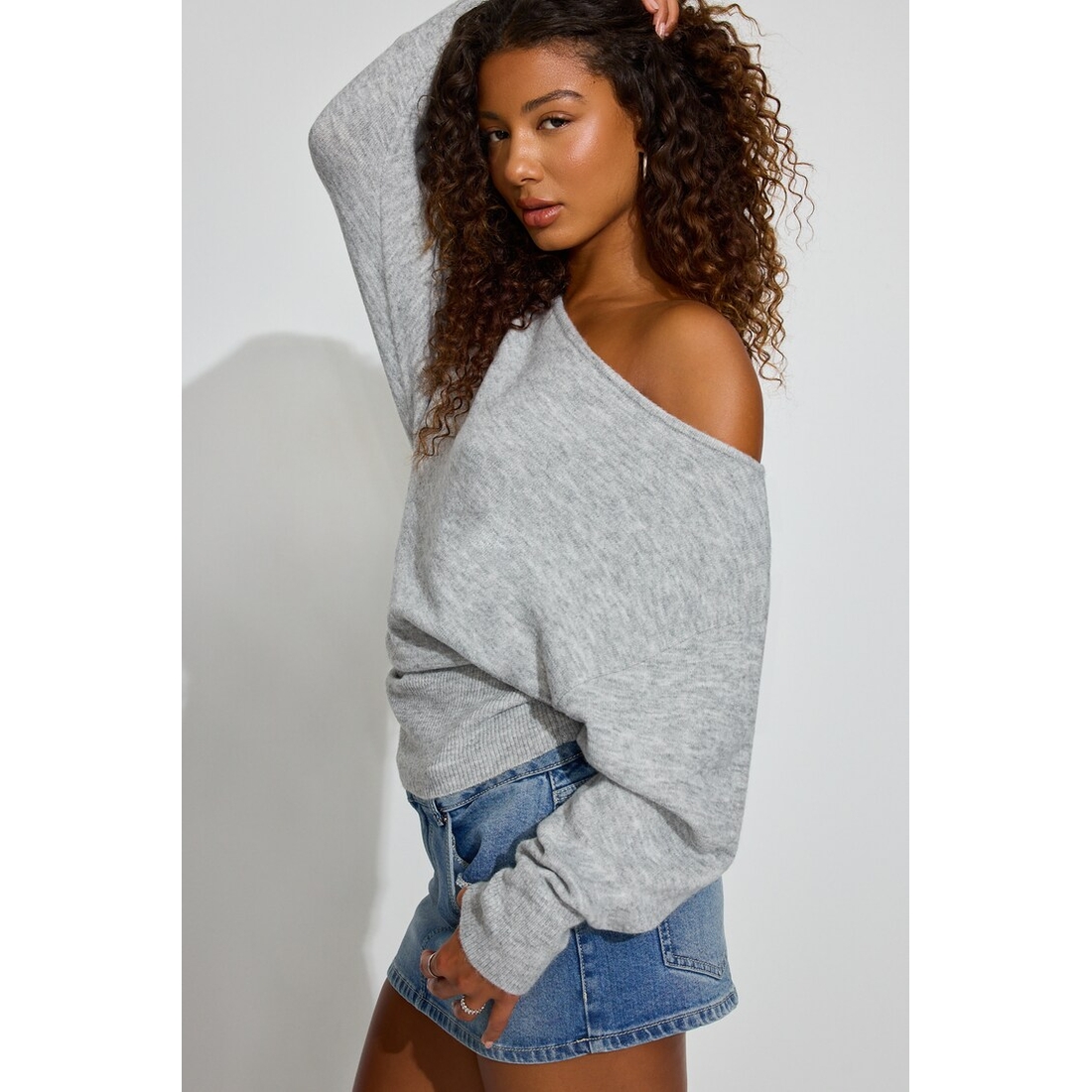 Garage Rory Relaxed Off Shoulder Sweater