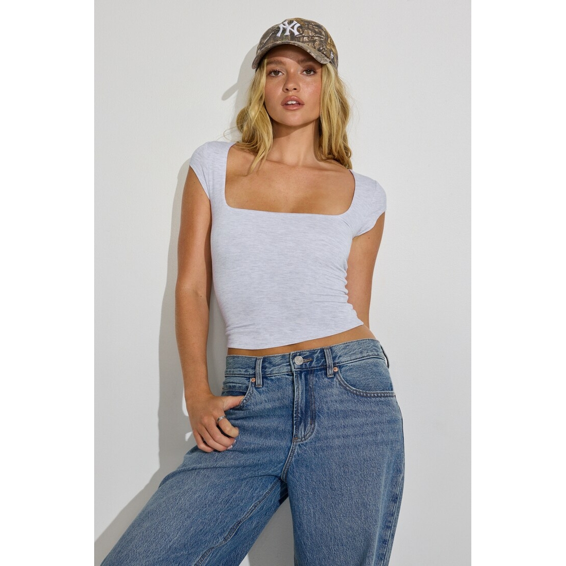 Garage Smooth Open Neck Tee