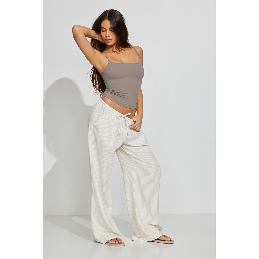 Garage Millie Linen Pull-On Pants