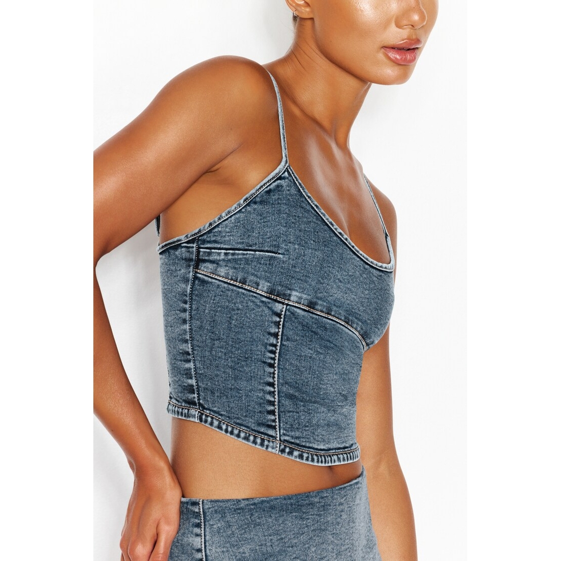 Garage Denim Bustier Top