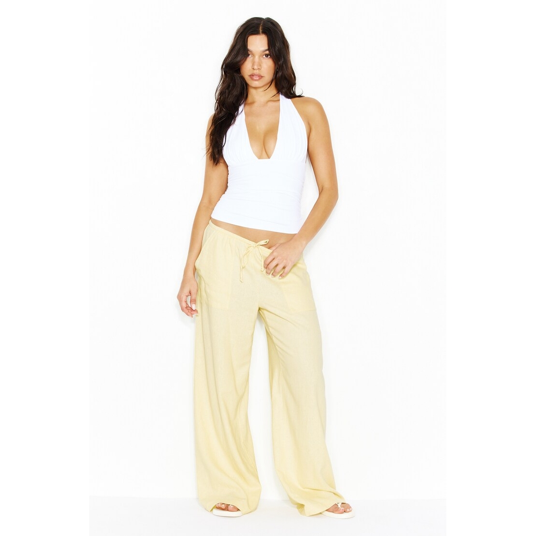 Garage Millie Linen Pull-On Pants