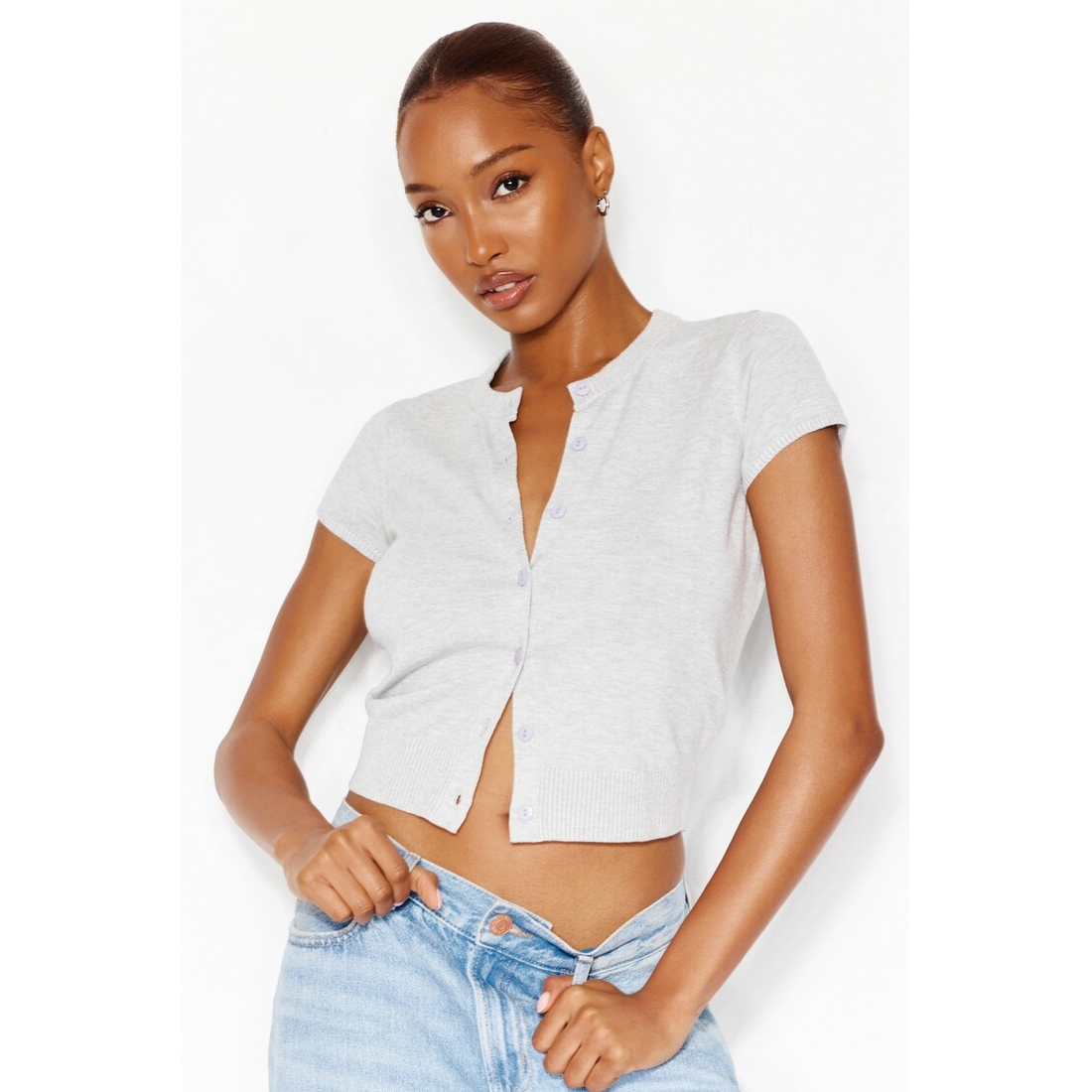 Garage Cropped Button Up Top