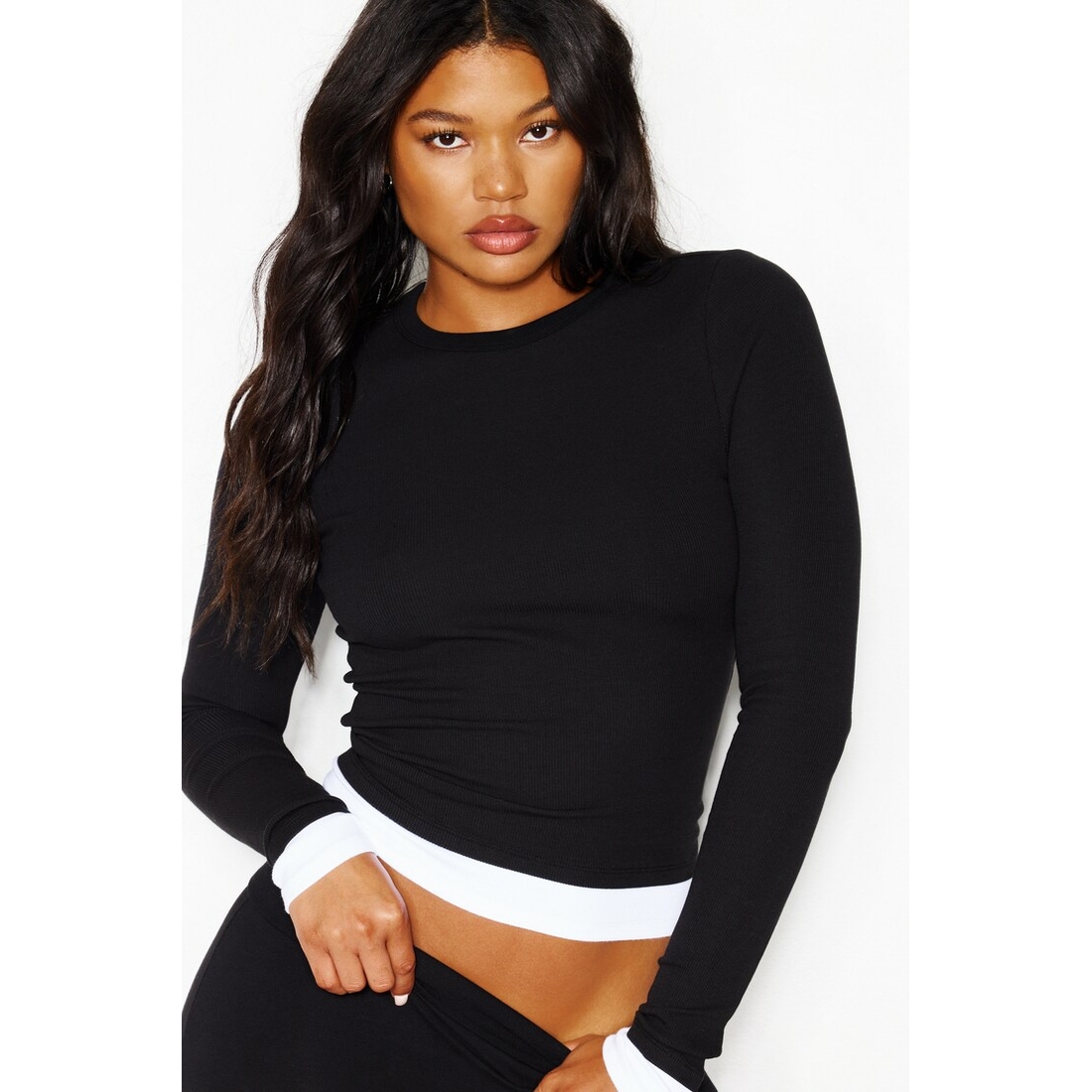 Garage SnatchRib Double Layer Longsleeve Top