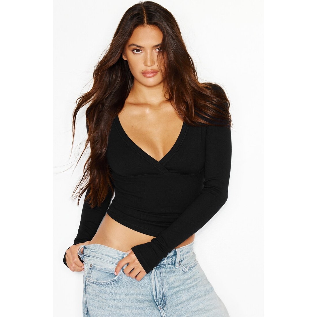 Garage SnatchRib Crossover Longsleeve Top