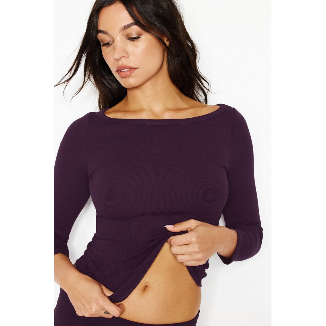 Garage SnatchRib 3/4 Sleeve Top