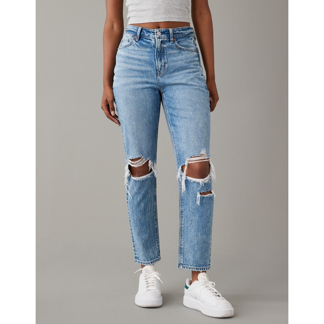 American Eagle AE Ripped Mom Jean