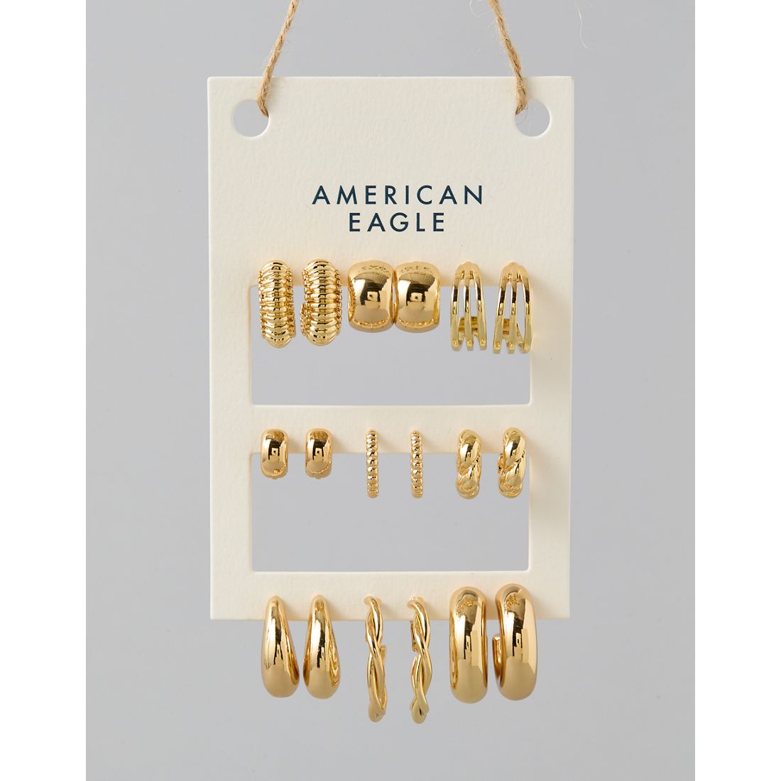 American Eagle AE Hoop Earrings 9-Pack