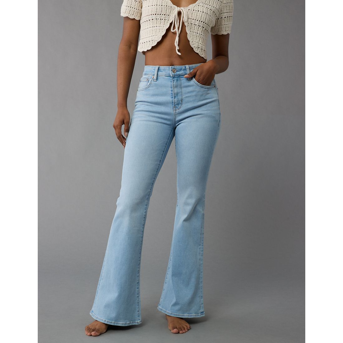 American Eagle Super Stretch Hi-rise crop deals flare