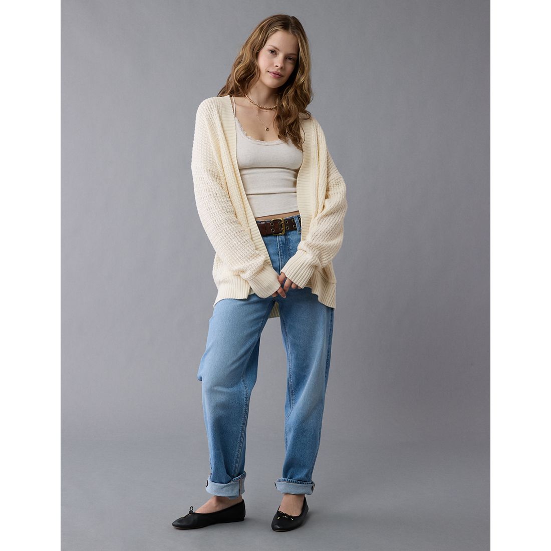 American Eagle AE Open Knit Cardigan available now at