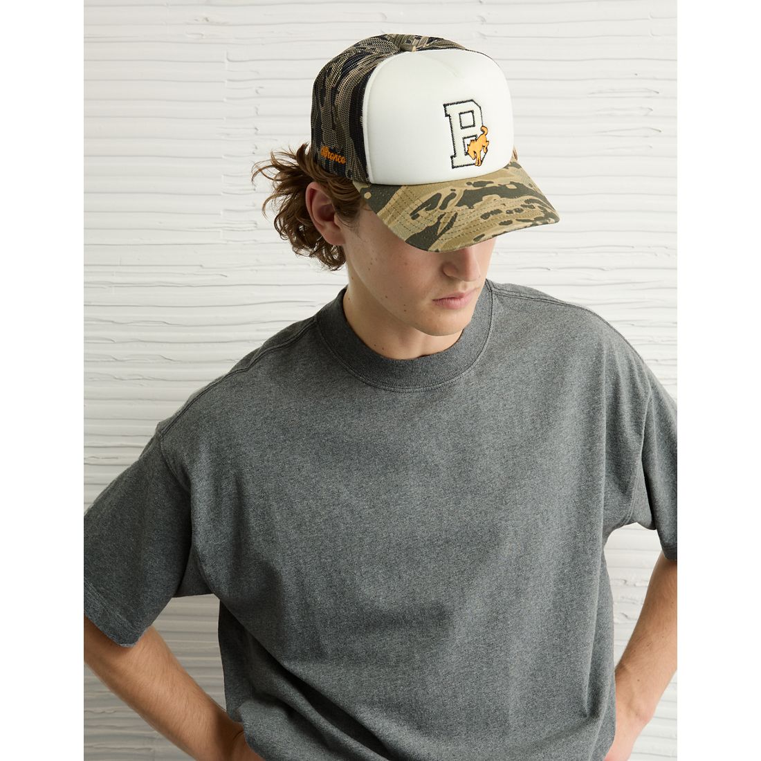 American Eagle AE Bronco Camo Trucker Hat