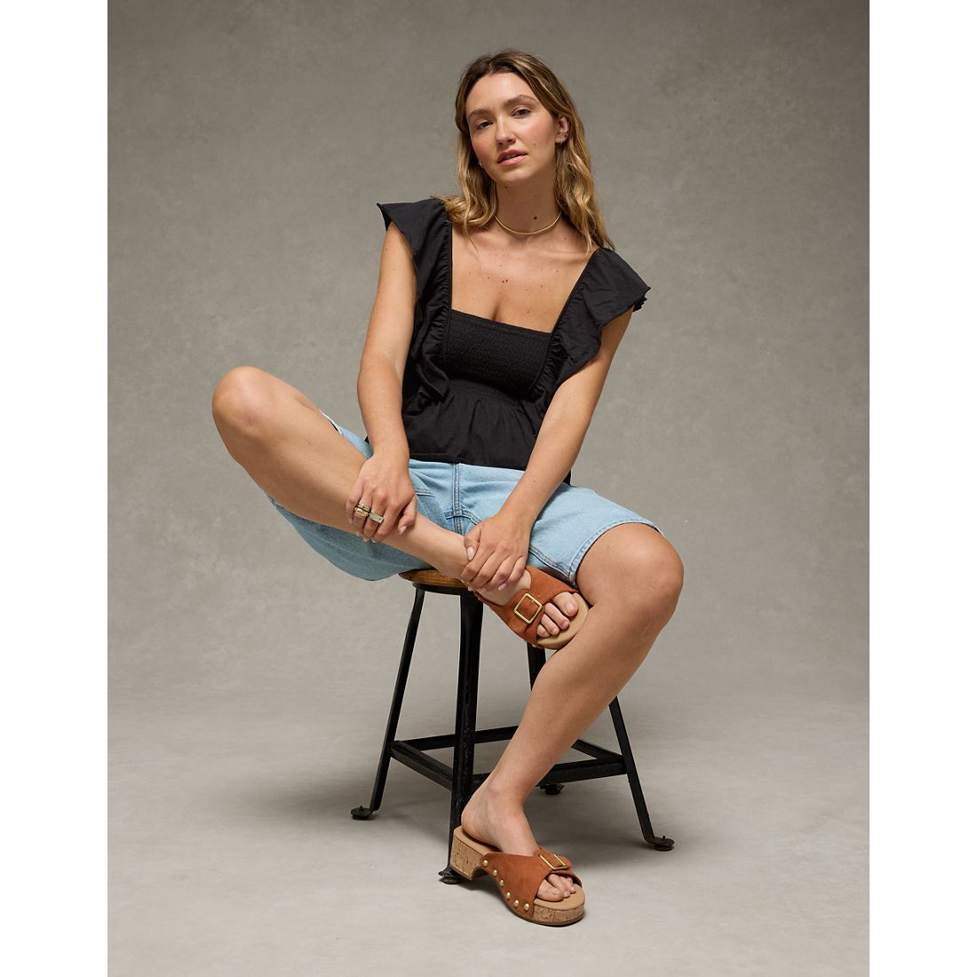 American Eagle AE Studded Slide Platform Clog