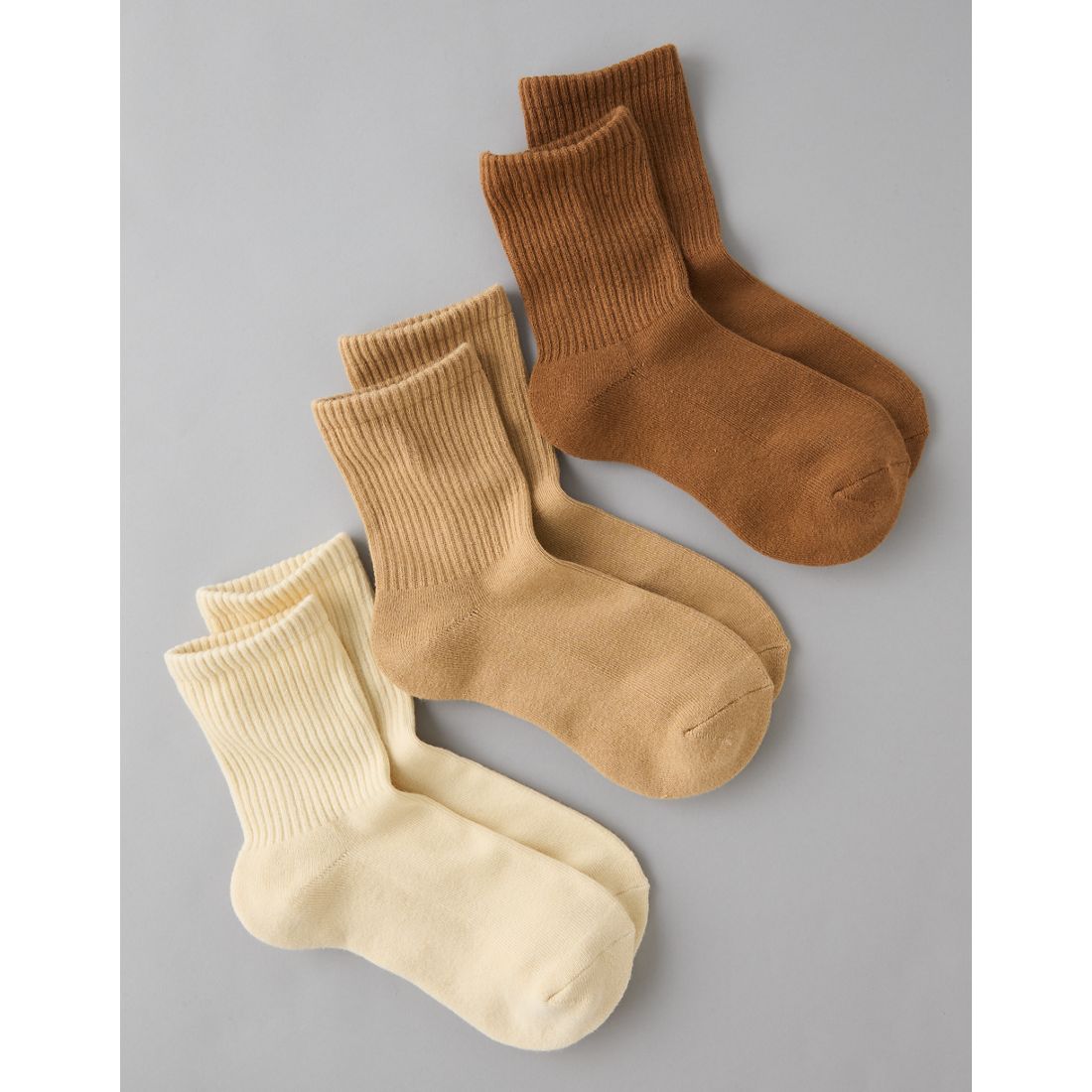 American Eagle AE Solid Cropped Crew Socks 3-Pack