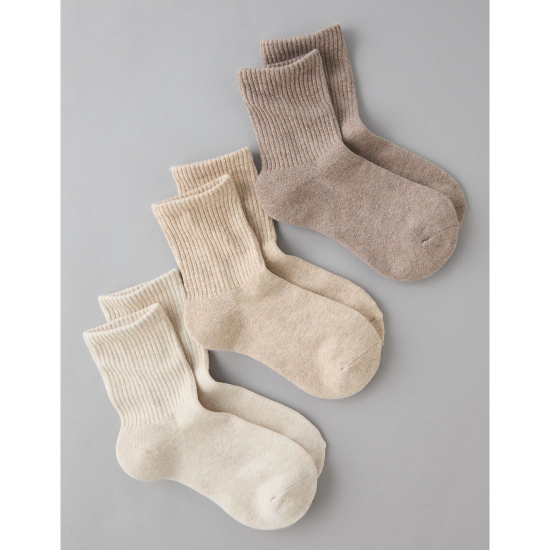 American Eagle AE Solid Cropped Crew Socks 3-Pack