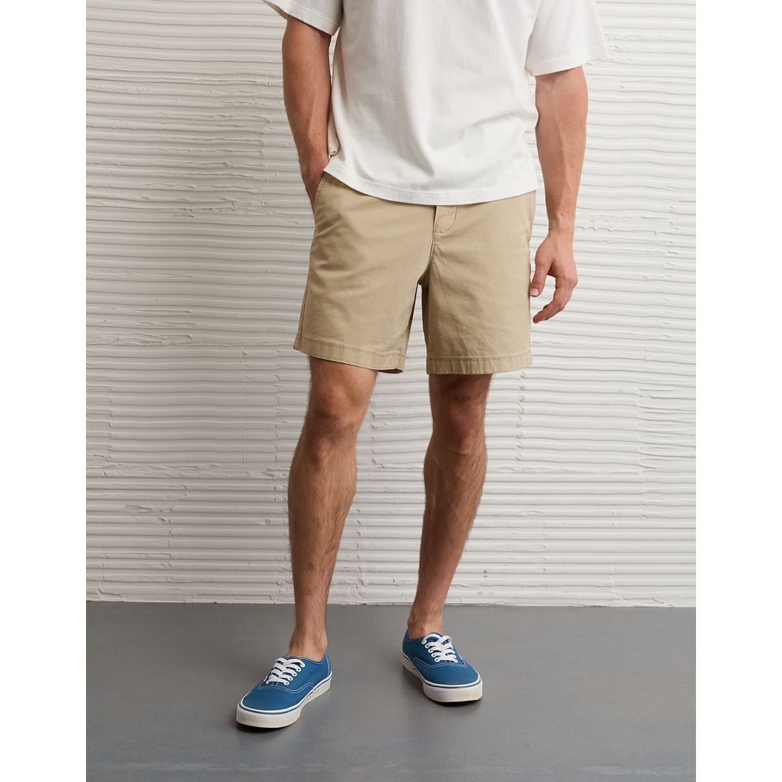 American Eagle AE 7" Flex Lived-In Khaki Short