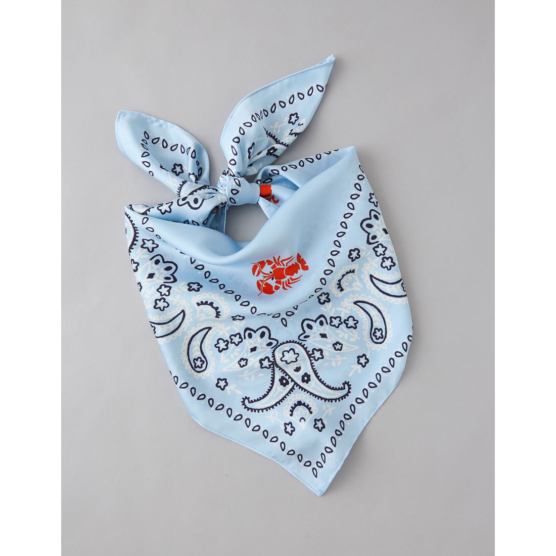ann demeulemeester ロブスター柄大判バンダナ undefined AE Lobster Bandana Scarf available now at The Mall of