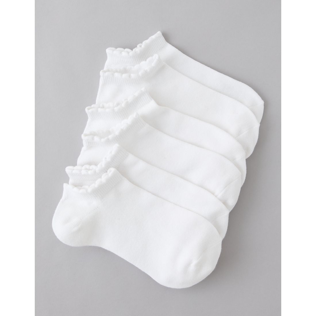 American Eagle AE Scalloped Ankle Socks 3-Pack