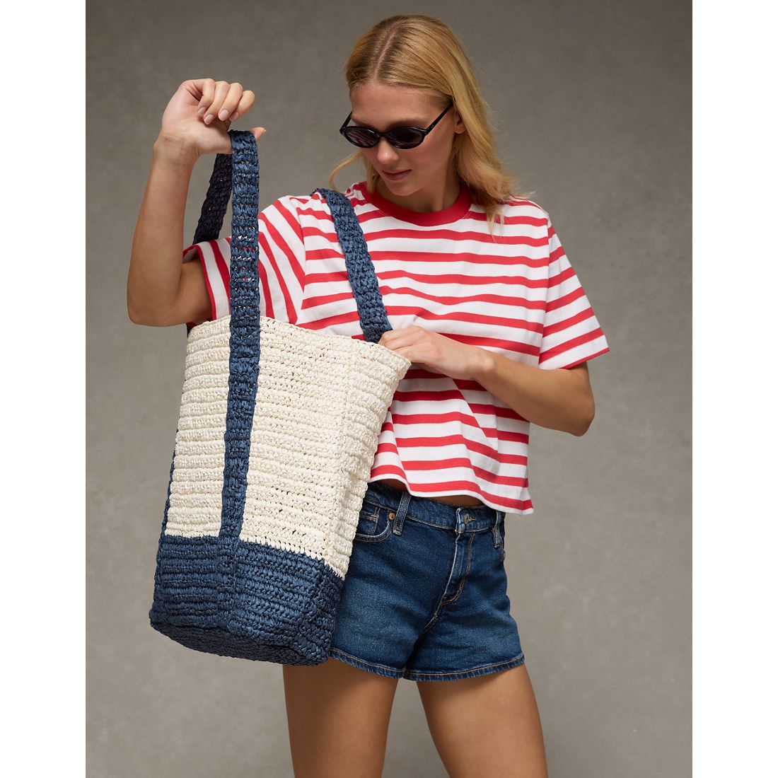 American Eagle AE Crochet Tote Bag