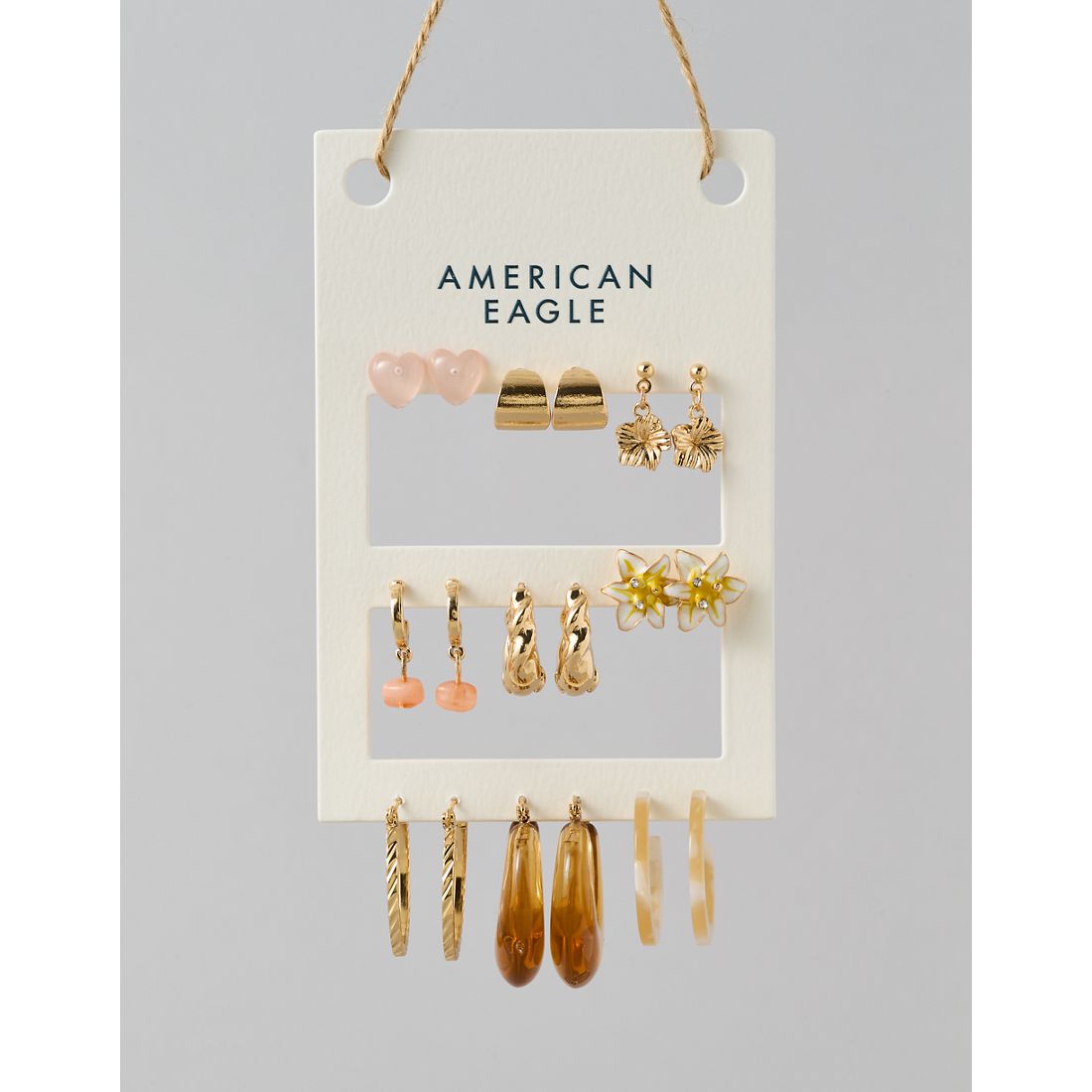 American Eagle AE Floral Earrings 9-Pack