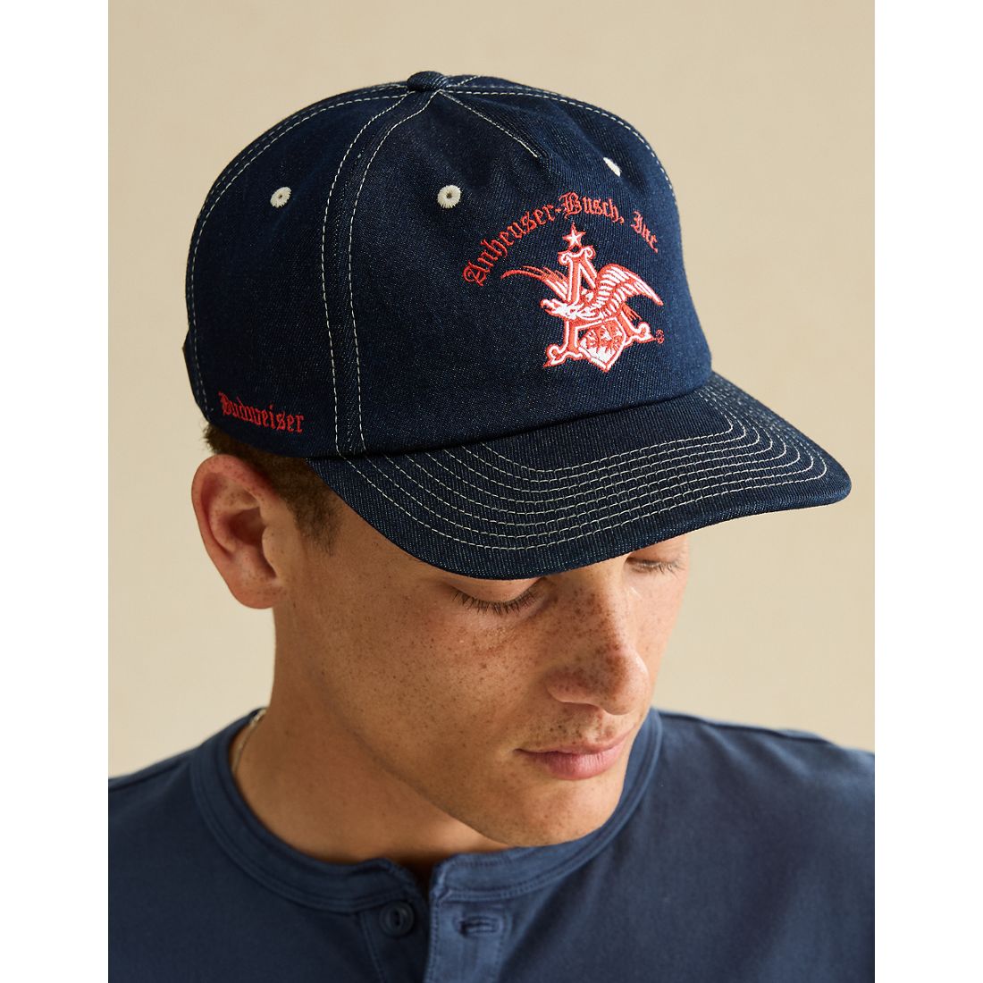 American Eagle AE Anheuser Busch Denim Retro Hat