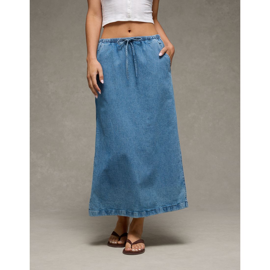 American Eagle AE Dreamy Drape Pull-On Maxi Skirt