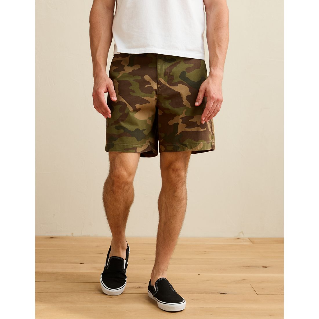 American Eagle AE 7" Flex Lived-In Khaki Short
