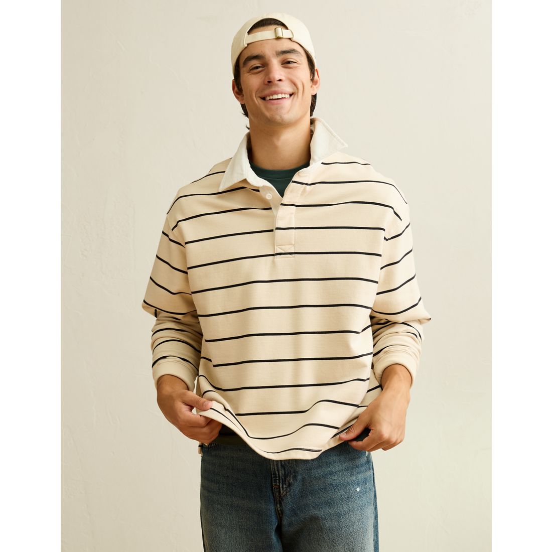 American Eagle AE Laidback Luxe Rugby Sweatshirt
