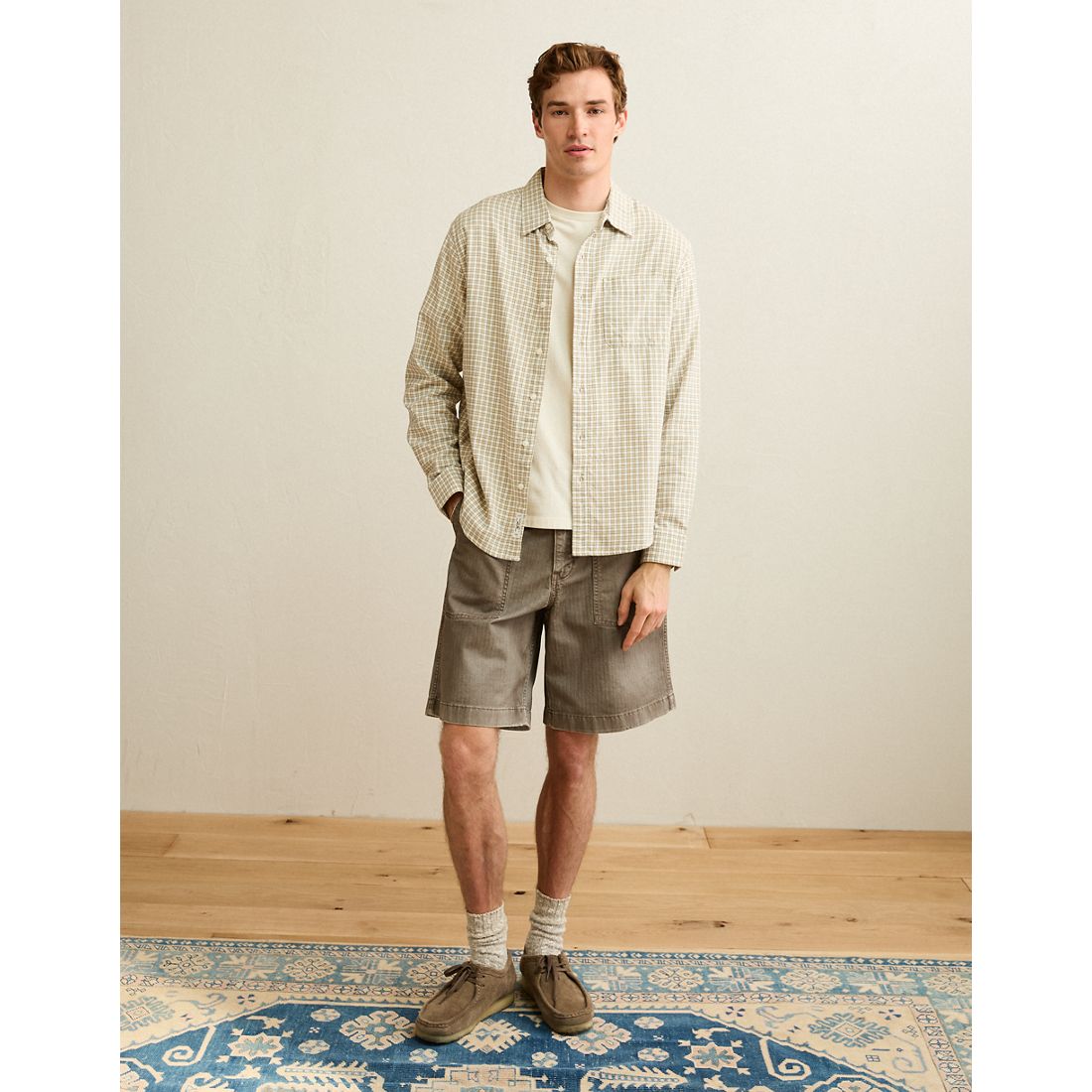 American Eagle AE Standard Fit Twill Button-Up Shirt