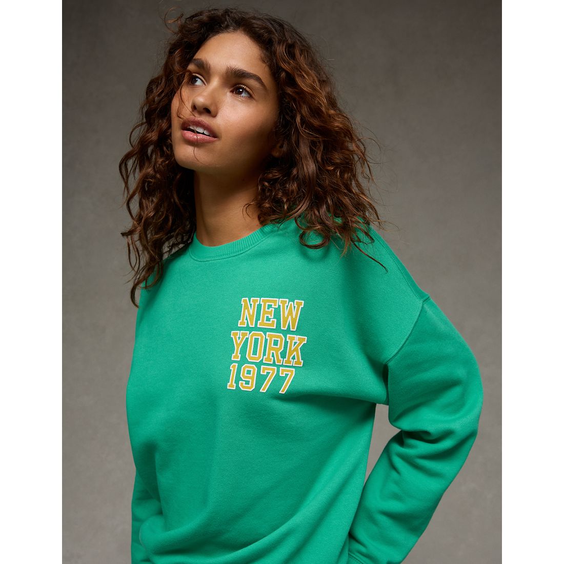 American Eagle AE Graphic Crew Neck Sweatshirt available now at