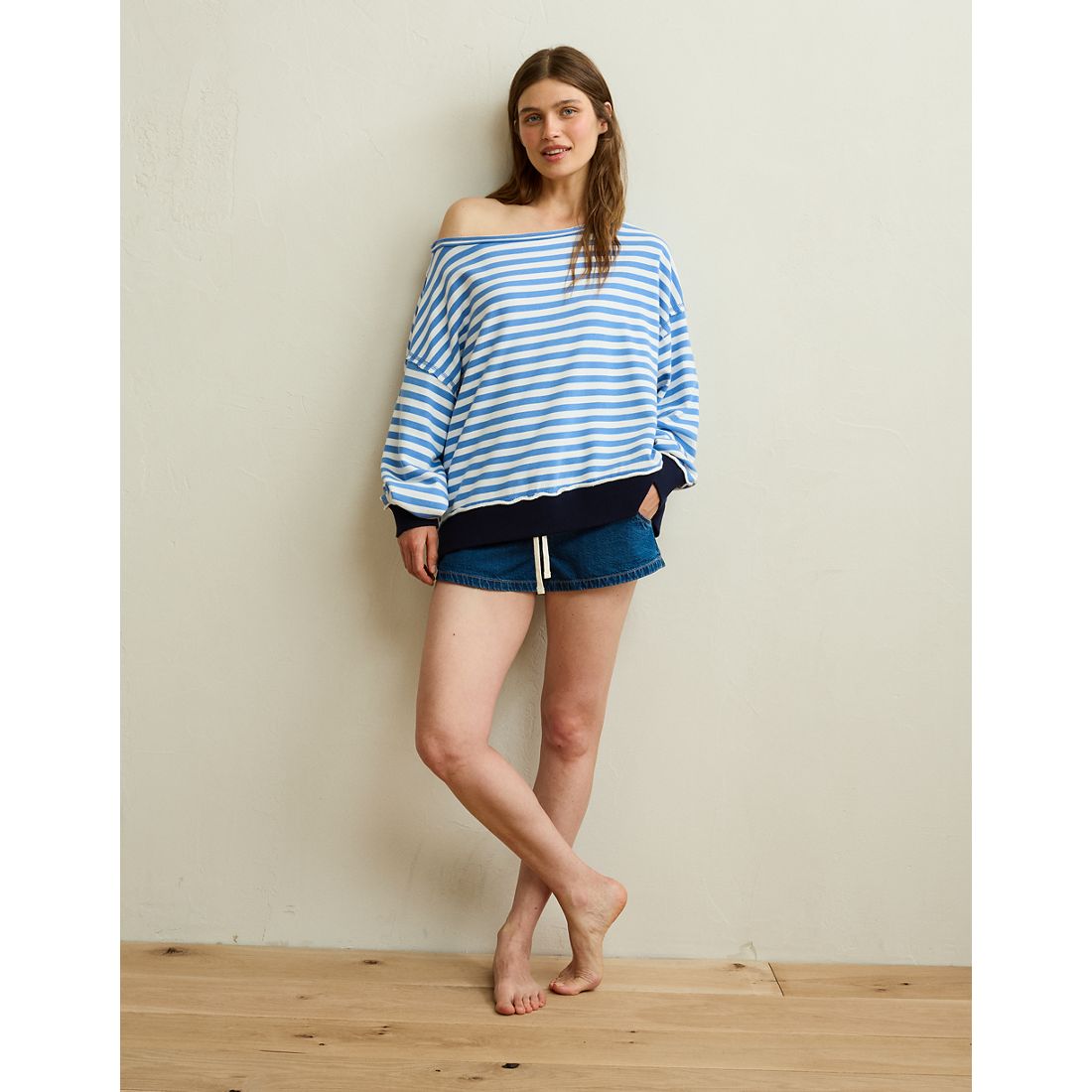 American Eagle AE On a Roll Off-the-Shoulder Sweatshirt