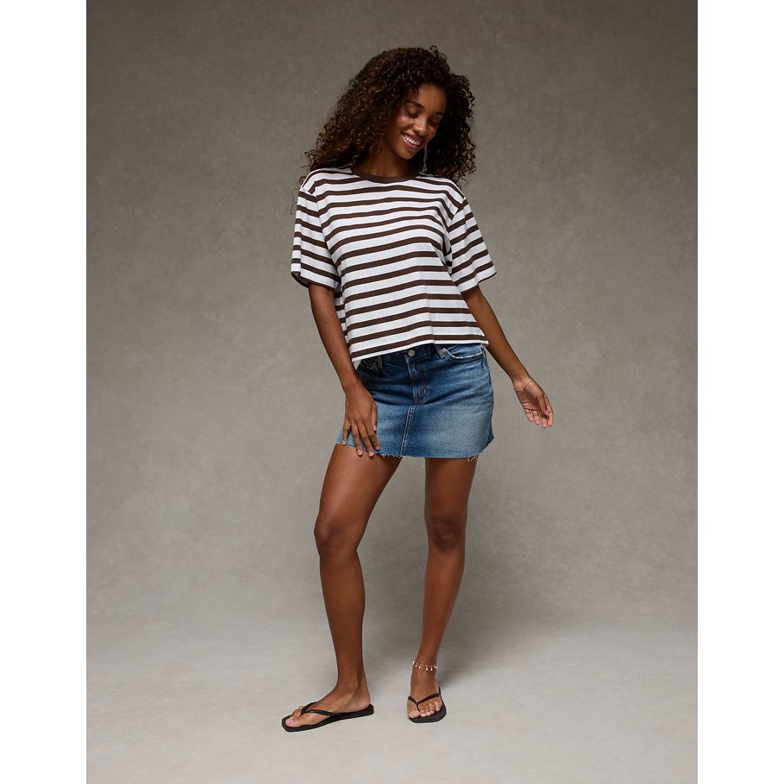American Eagle AE Boxy Striped T-Shirt