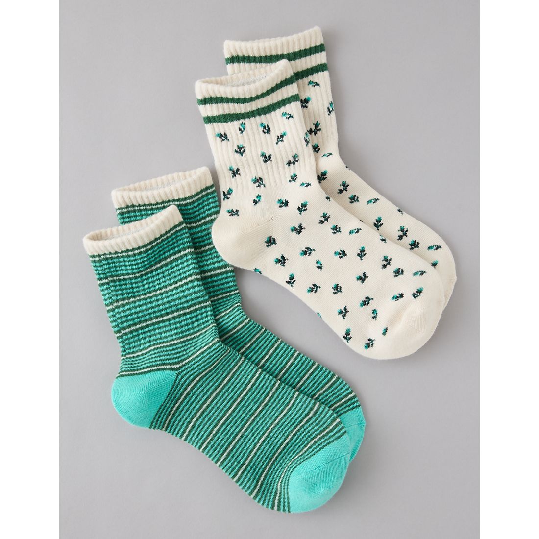 American Eagle AE Graphic Cropped Crew Socks 2-Pack