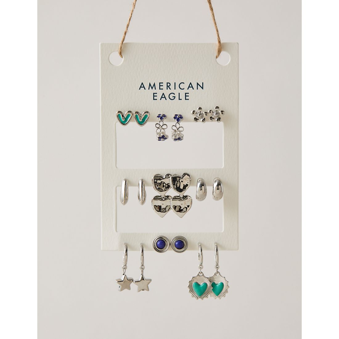 American Eagle AE Blue & Metallic Earring 9-Pack
