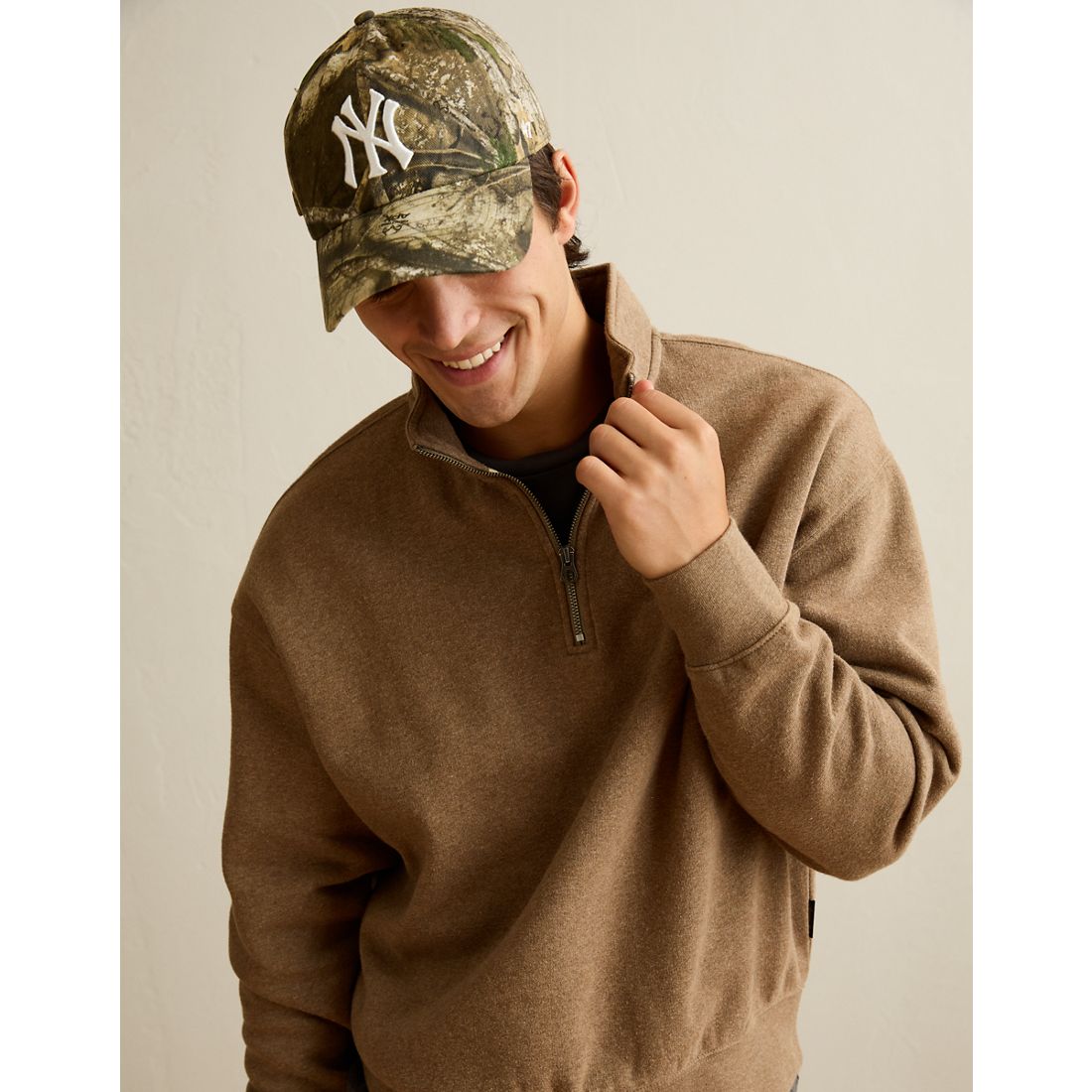 American Eagle AE Laidback Luxe Quarter-Zip Sweatshirt