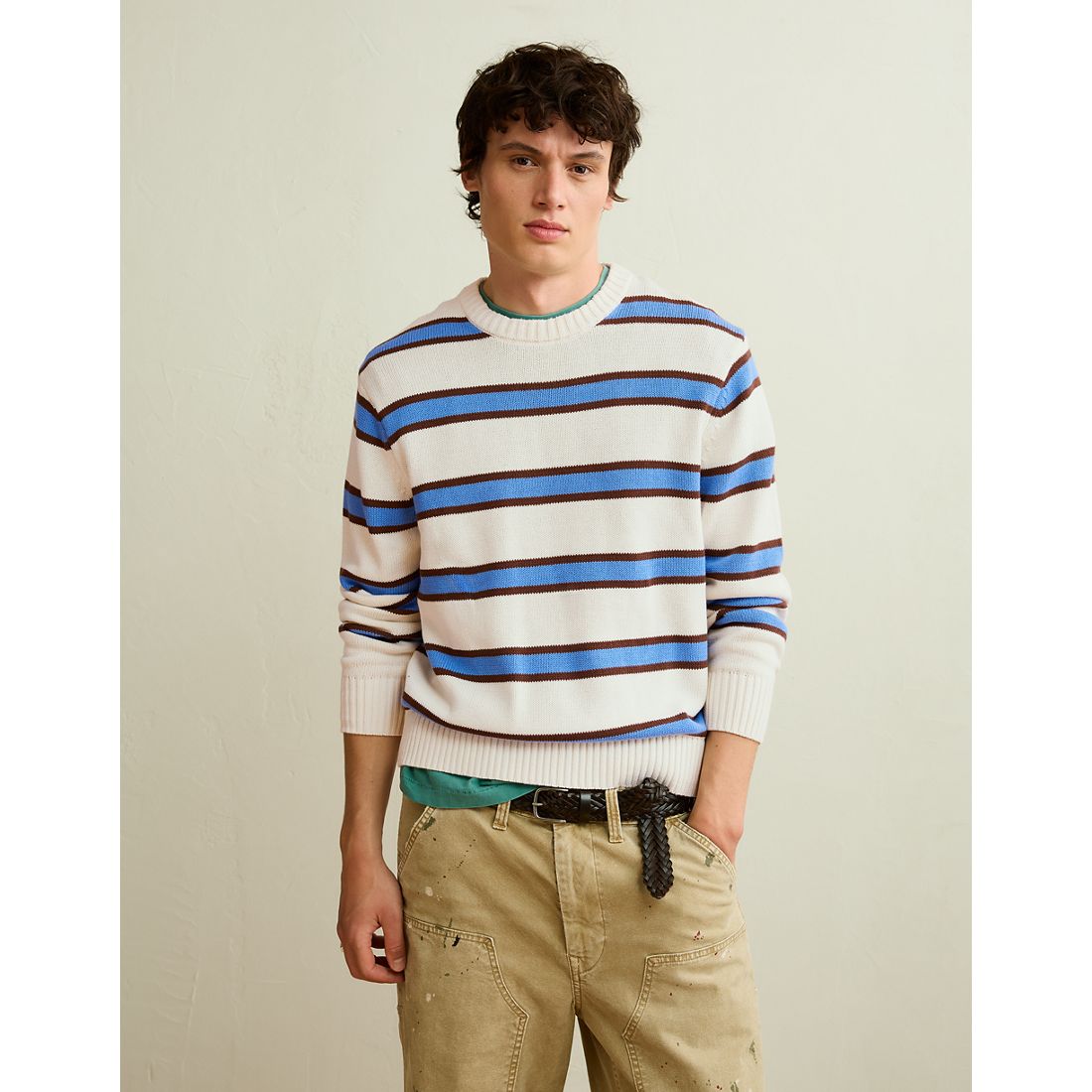American Eagle AE Striped Crew Neck Sweater