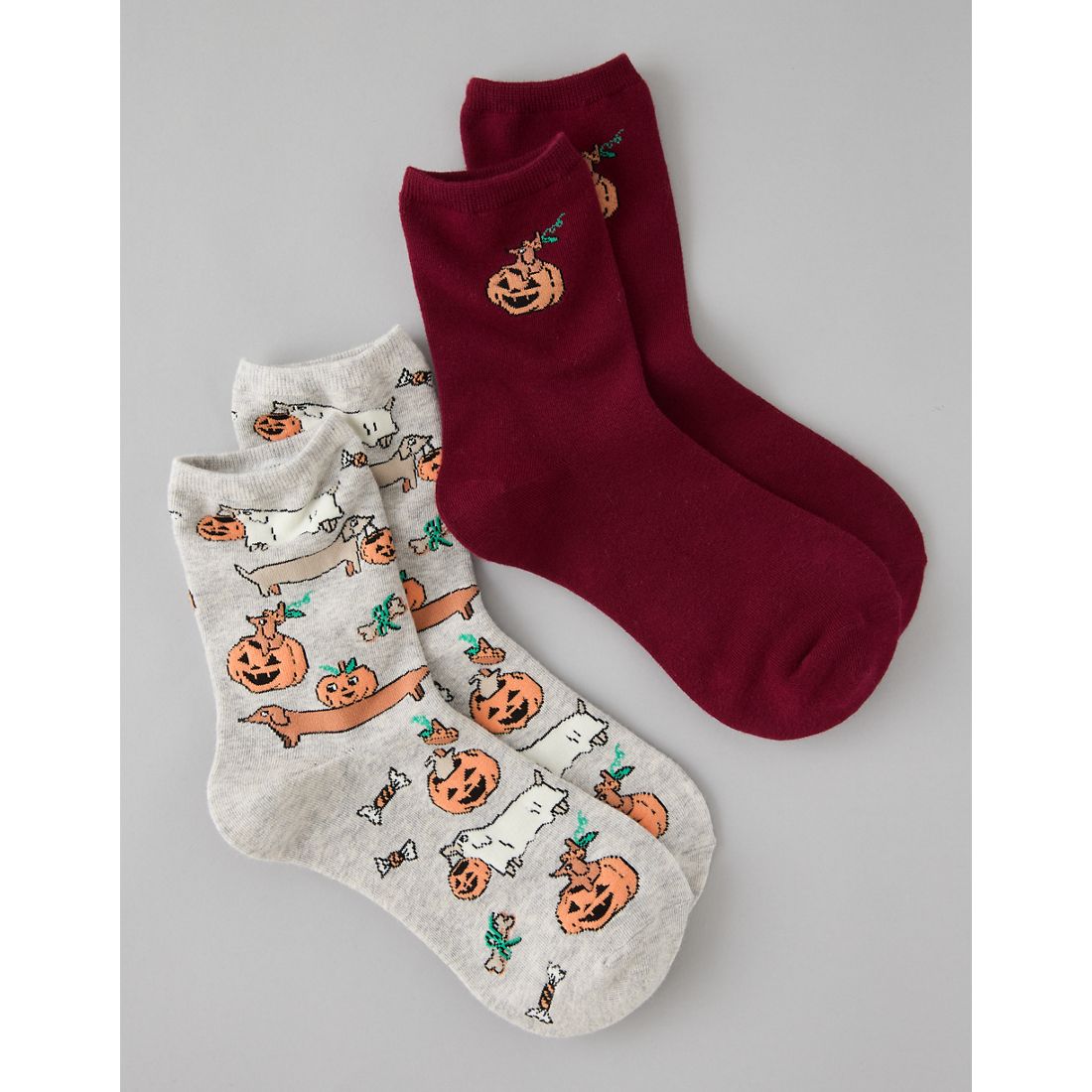 American Eagle AE Halloween Cropped Crew Socks 2-Pack