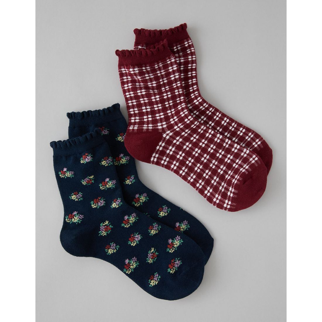 American Eagle AE Graphic Cropped Crew Socks 2-Pack