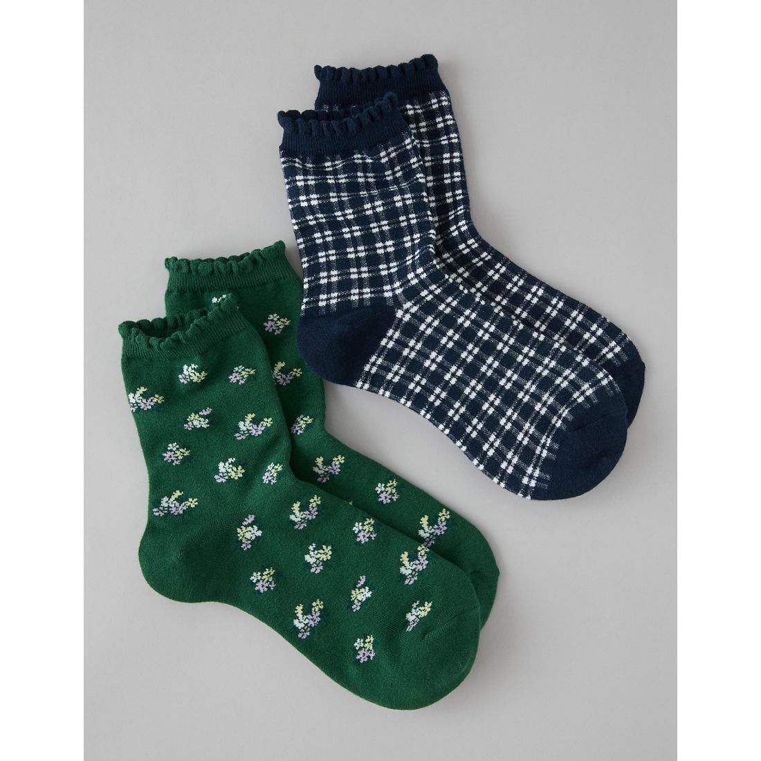 American Eagle AE Graphic Cropped Crew Socks 2-Pack