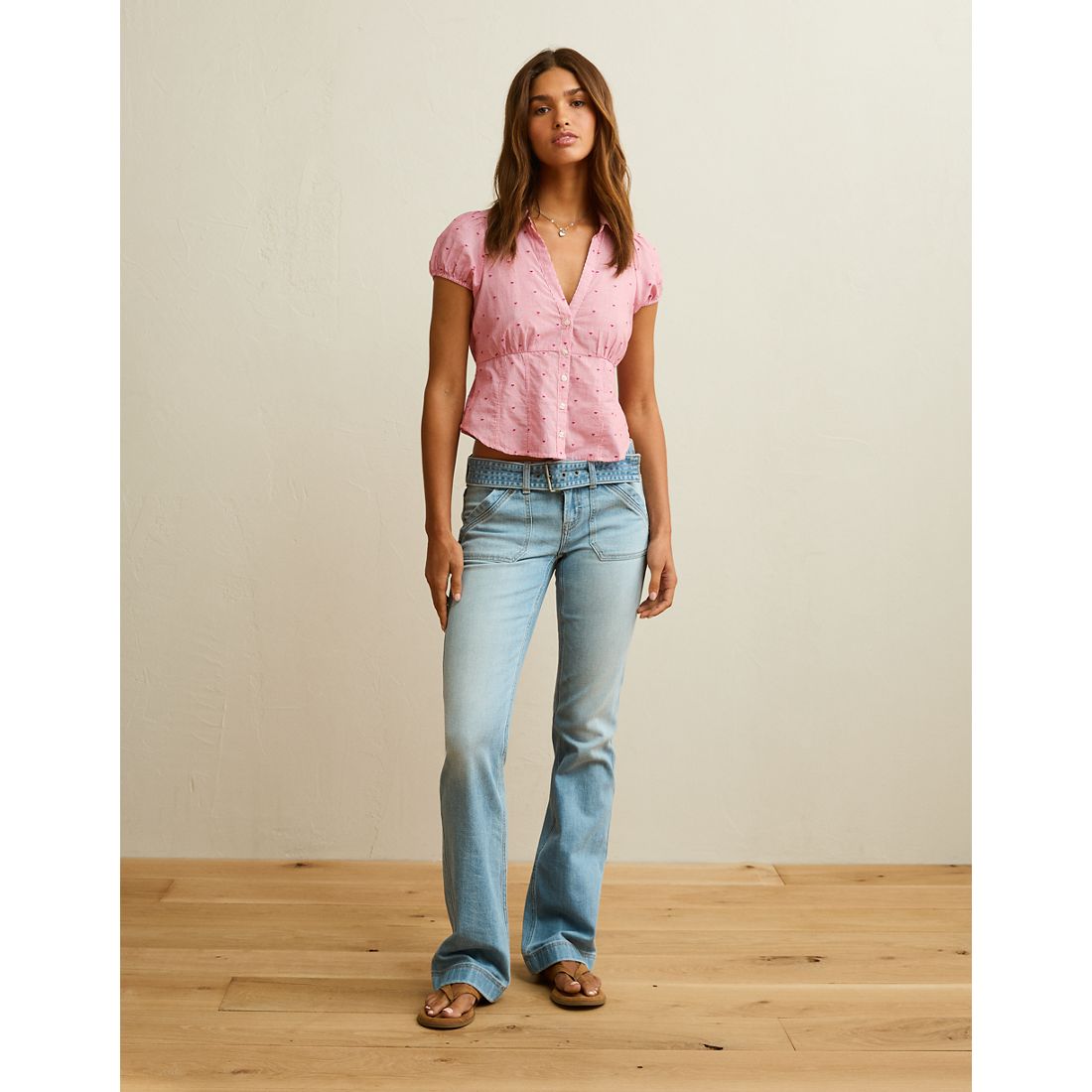 American Eagle AE Short-Sleeve Button-Up Shirt