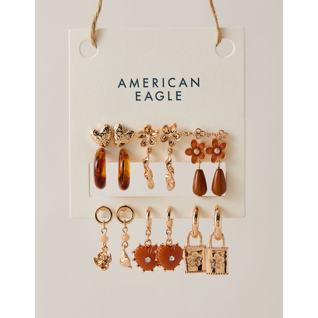 American Eagle AE Terracotta Earrings 9-Pack